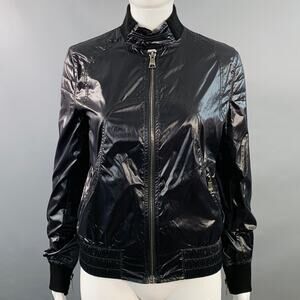DOLCE & GABBANA Size 4 Black Nylon Blend Zip Pockets Jacket